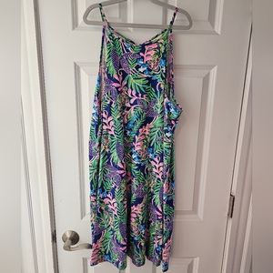 Lilly Pulitzer Margot Swing Dress in Borealis Blue How You Like Me Prowl, size L